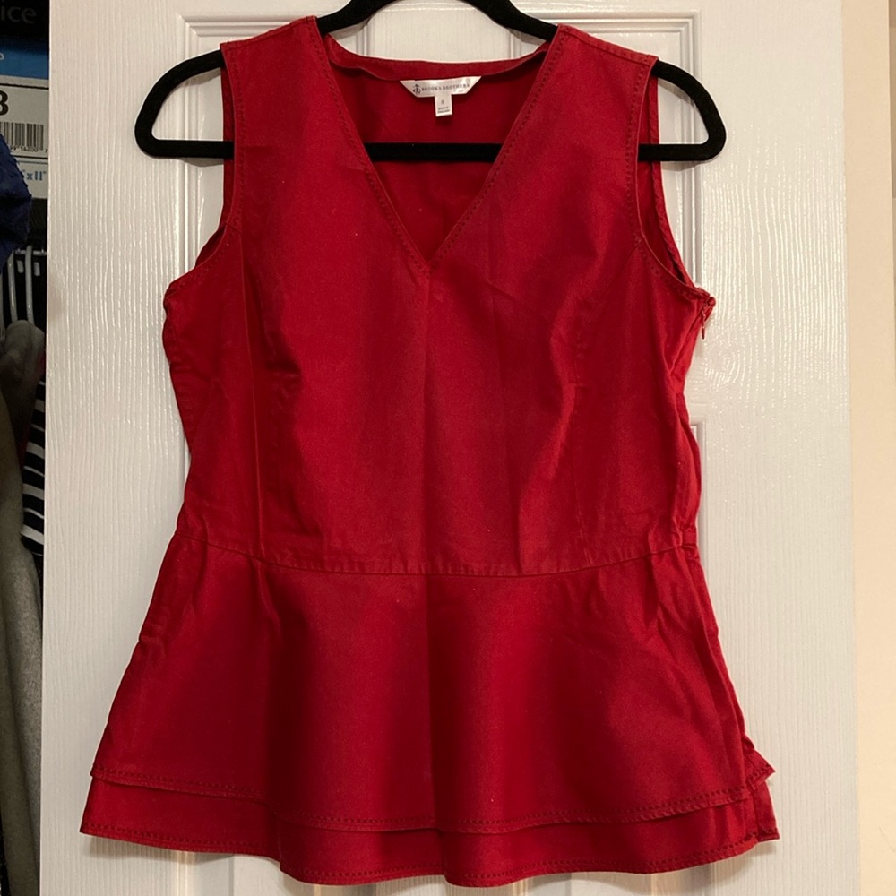 Brooks Brothers Red Sleeveless Top